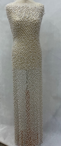 Imagine Broderie cu franjuri din perle si cristale