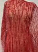 Imagine Broderie tip plasa cu franjuri rosii