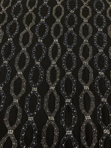 Imagine Broderie Silver&Navy chain