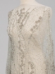 Imagine Broderie cu cristale argintii fume - model floral