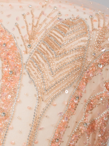 Imagine Broderie cu margele somon